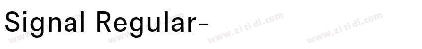 Signal Regular字体转换